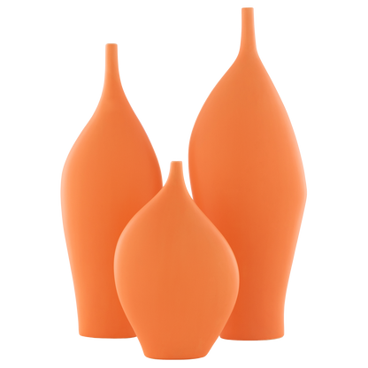 Neo Orange Ceramic Vase Set