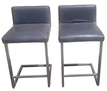 Room and Board Lira Leather Counter Stool Set of 2