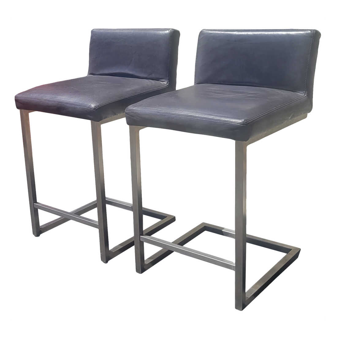 Room and Board Lira Leather Counter Stool Set of 2