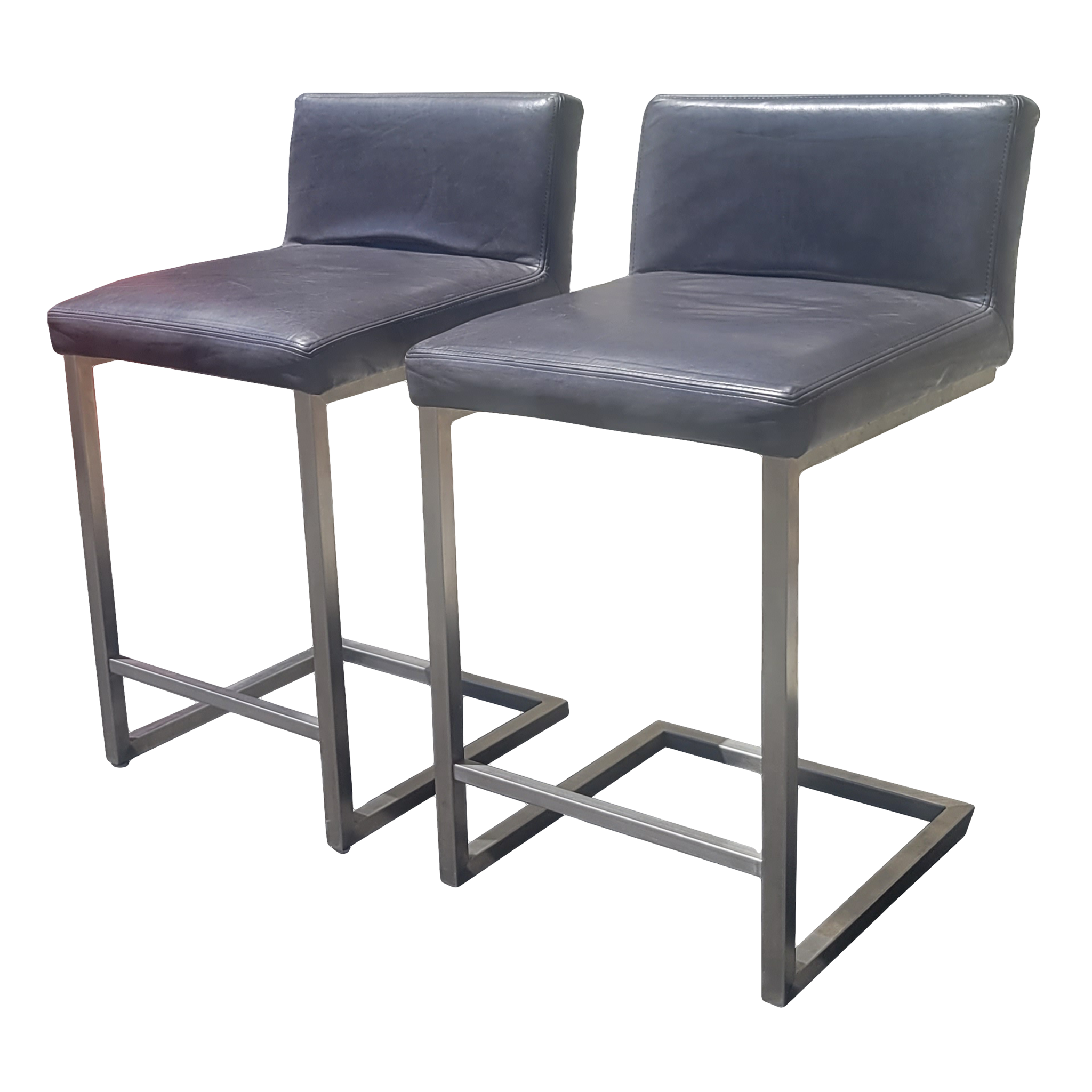 Room and Board Lira Leather Counter Stool Set of 2