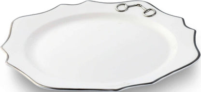 Pewter Bit Bone Scallop Charger