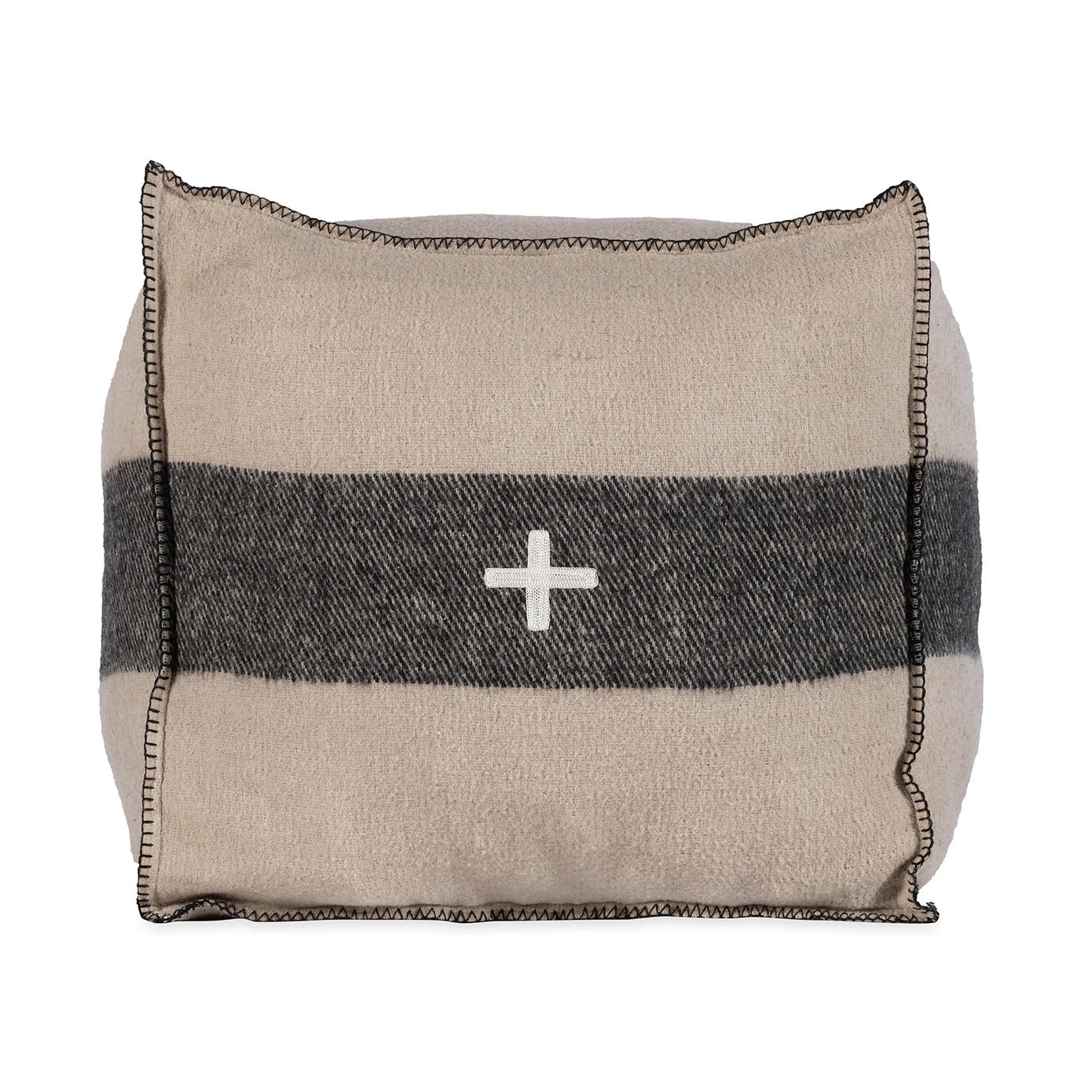 Swiss Army Pouf - Cream