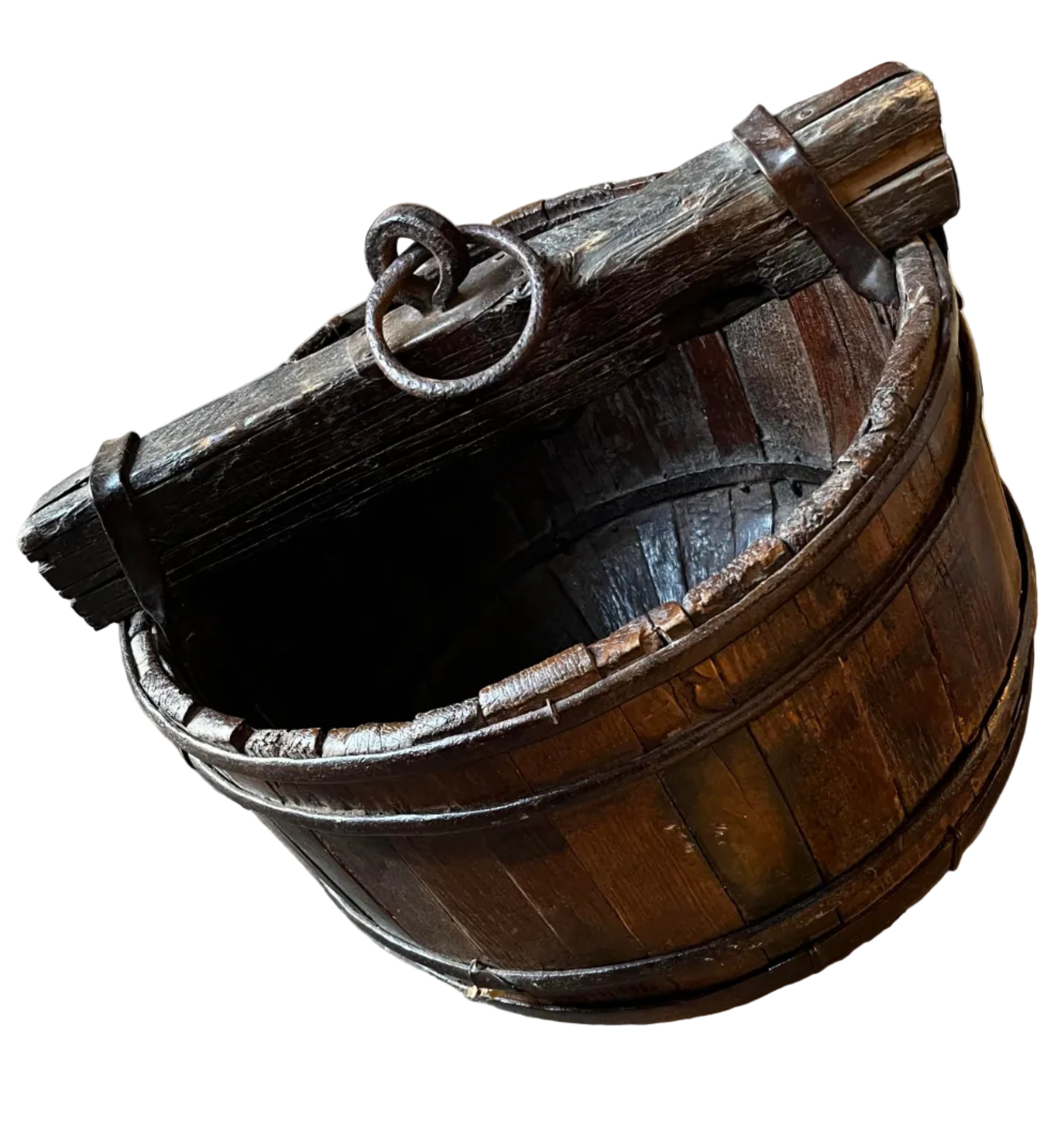 Antique Wooden Well Bucket