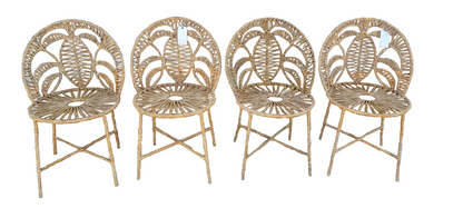 Woven Seagrass and Iron Chair | Set of 2