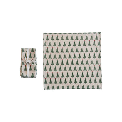 Cotton Christmas Tree Napkins