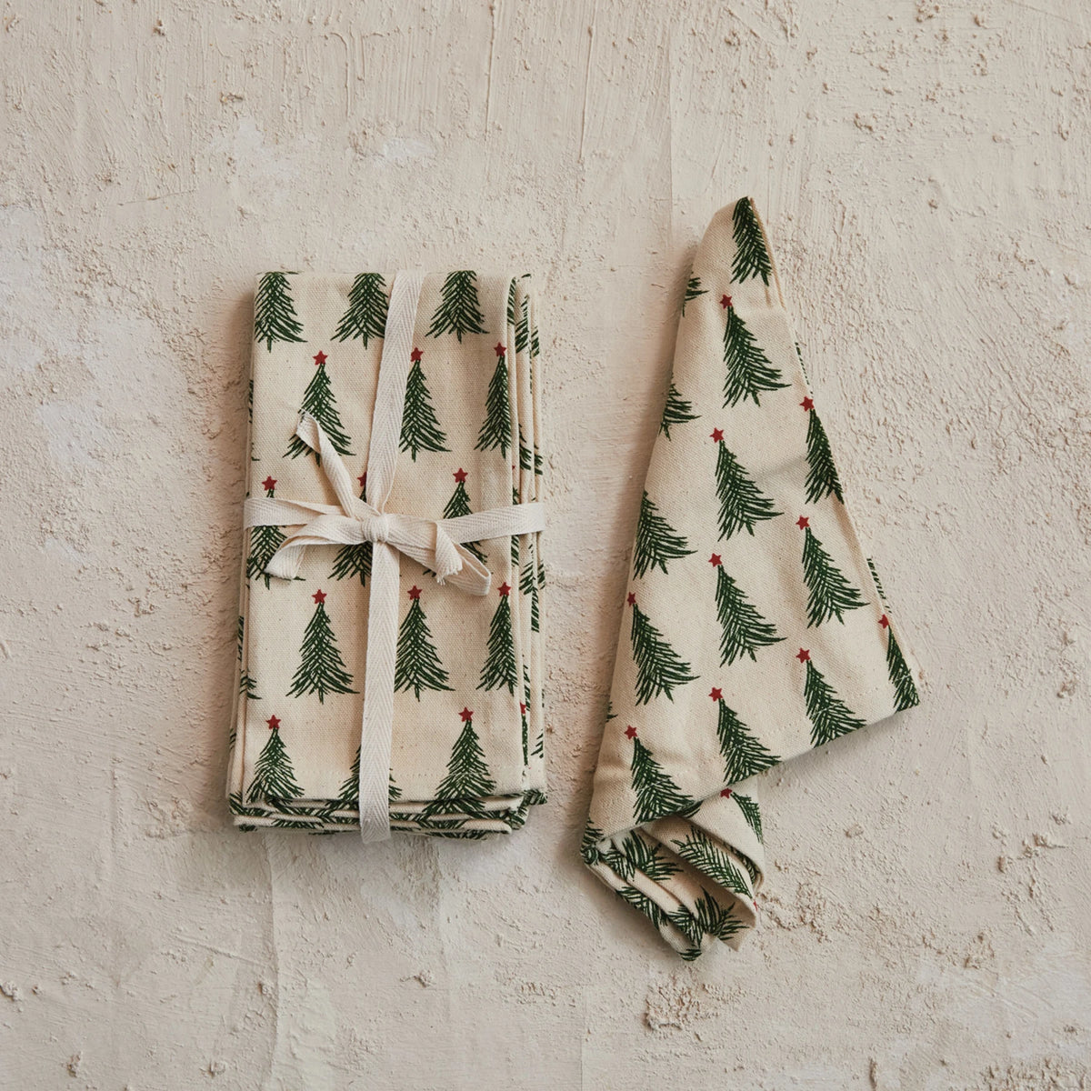 Cotton Christmas Tree Napkins