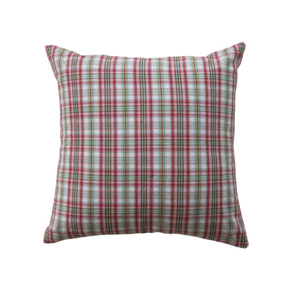 Plaid Woven Cotton Pillow