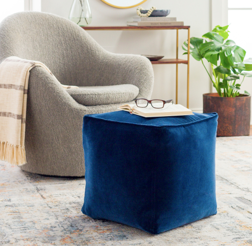 Velvet Pouf